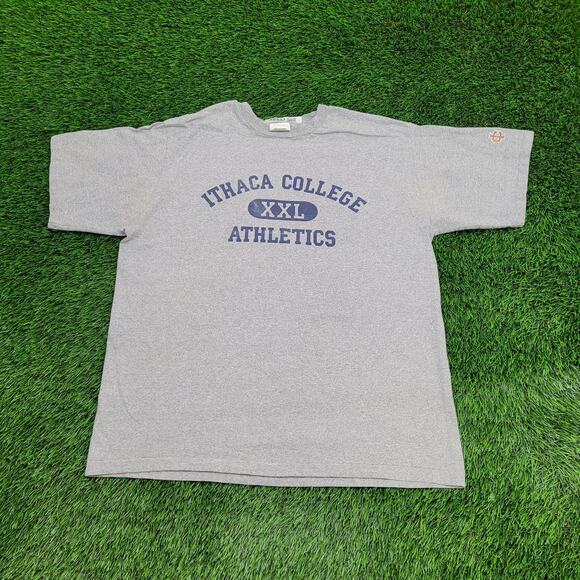 Vintage 90s Ithaca College Shirt XL 23x28 Gray Arch-Spellout - Picture 1 of 14